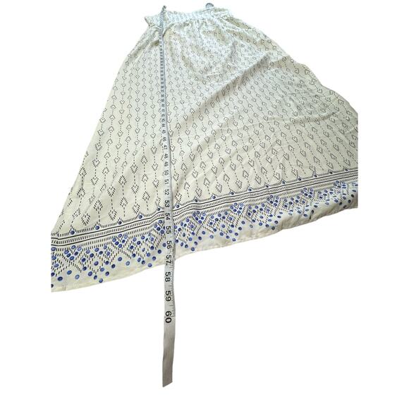 Under Skies Maxi Dress Cream Black Geometric Print Size Large - Picture 9 of 9